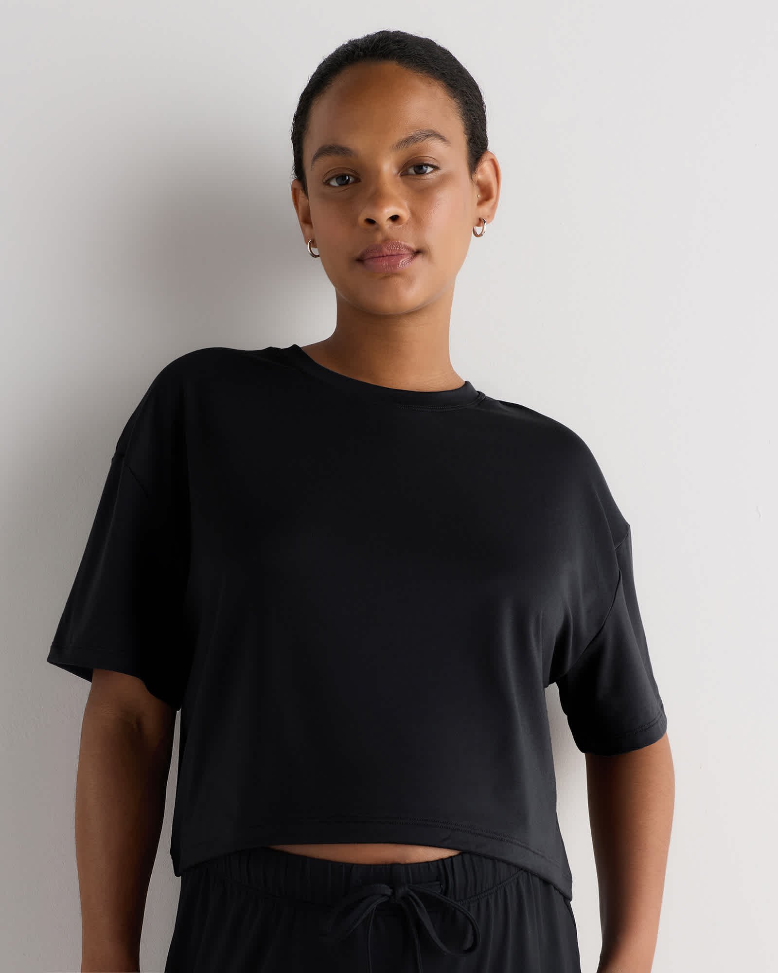 Smooth Stretch Cropped Lounge Tee - Maternity