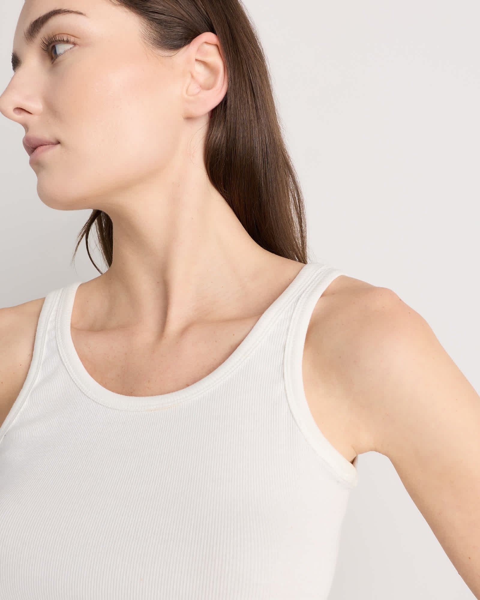 Organic Cotton Micro-Rib Scoop Neck Tank - 图片 6
