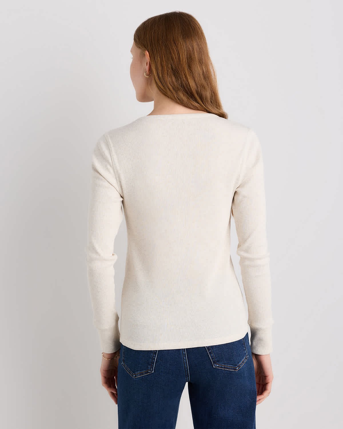 Organic Cotton Micro-Rib Henley Long Sleeve Tee - 图片 7