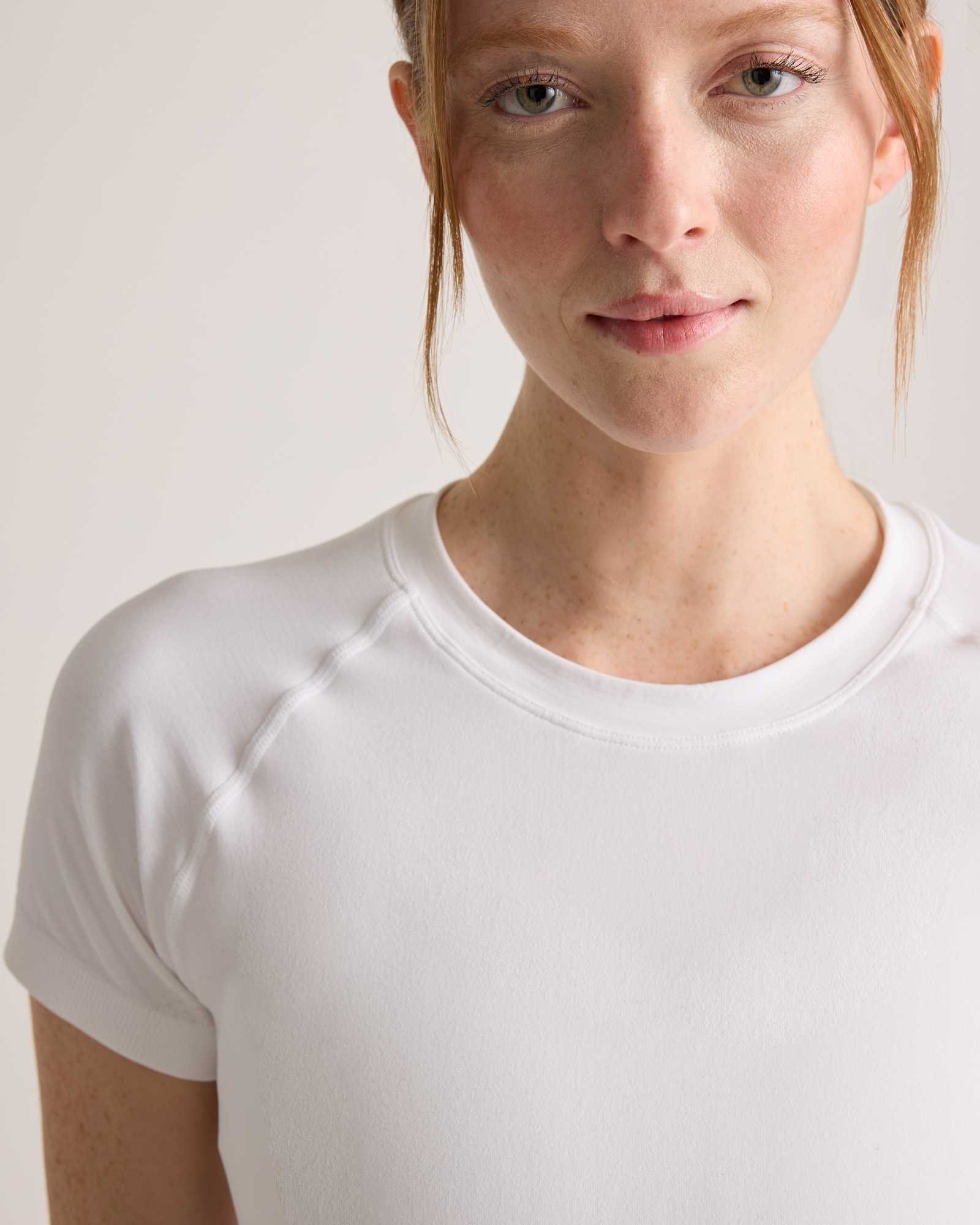 Seamless Waist-Length Short Sleeve Tee - 图片 3