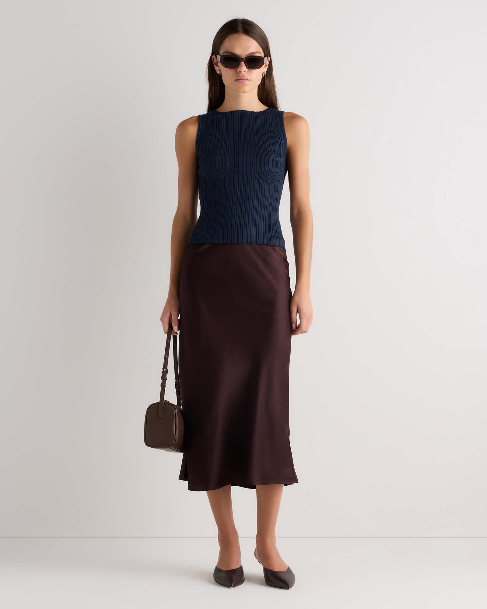 Cotton Cashmere Ribbed Tank - 图片 2