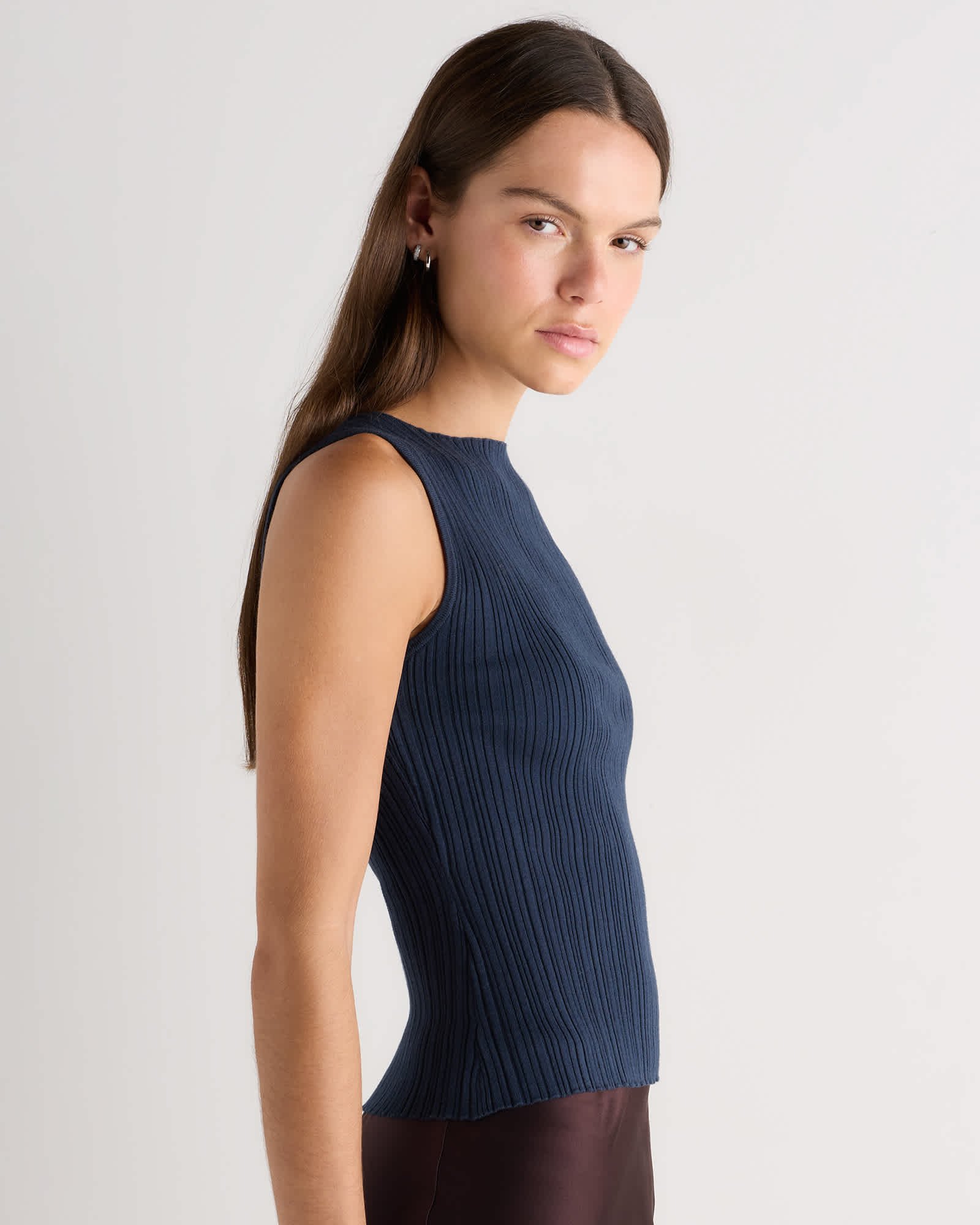 Cotton Cashmere Ribbed Tank - 图片 3