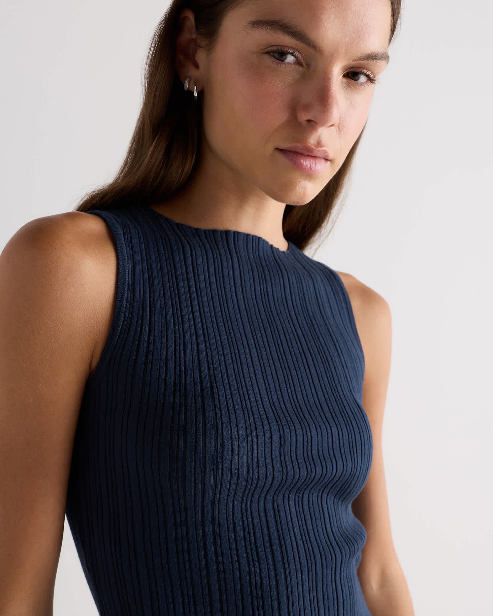 Cotton Cashmere Ribbed Tank - 图片 4