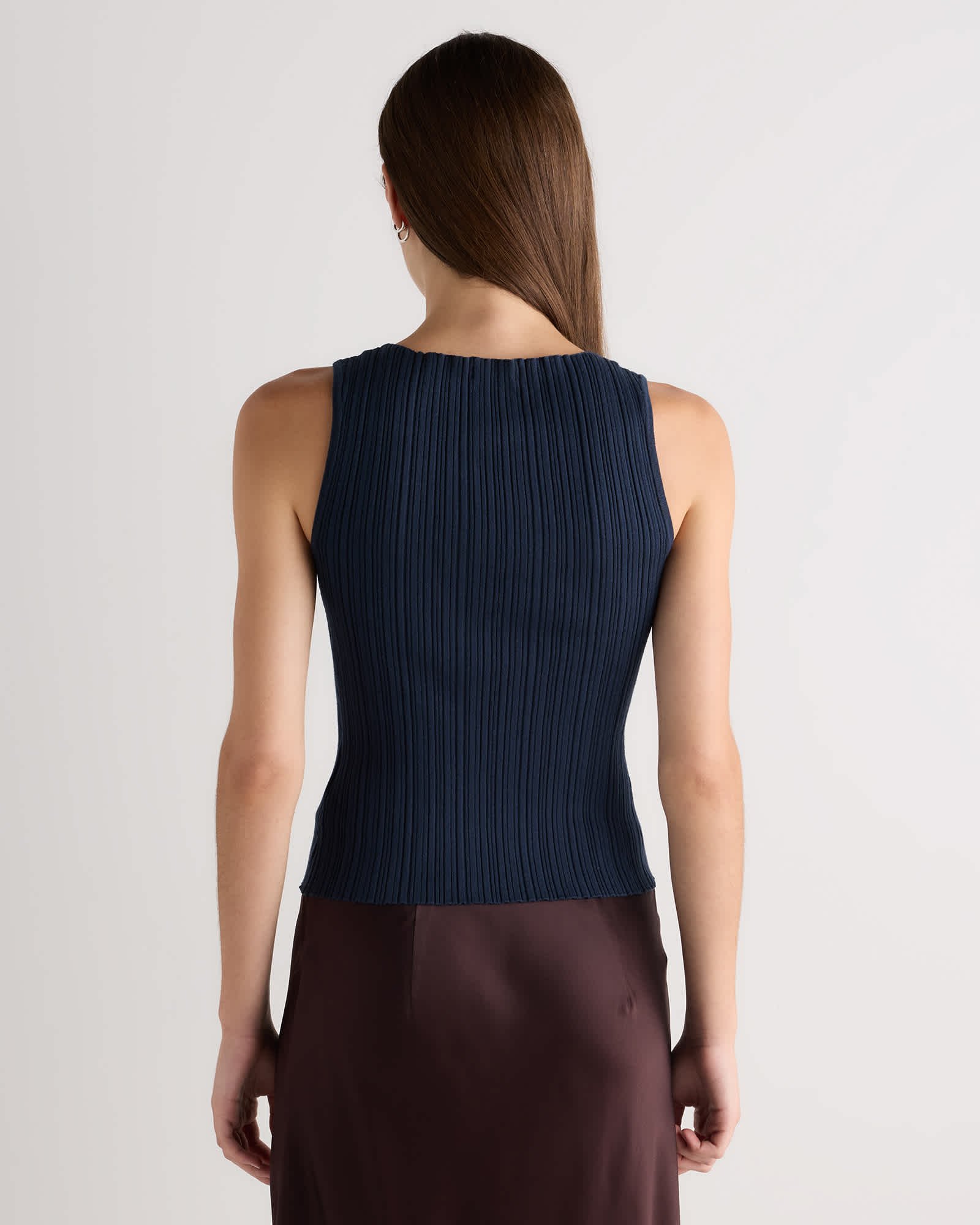 Cotton Cashmere Ribbed Tank - 图片 6