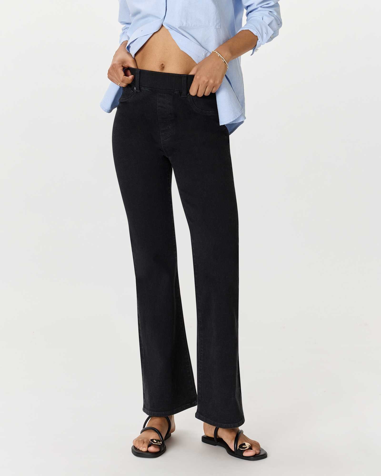 Nina Stretch Pull-On Flare Jeans