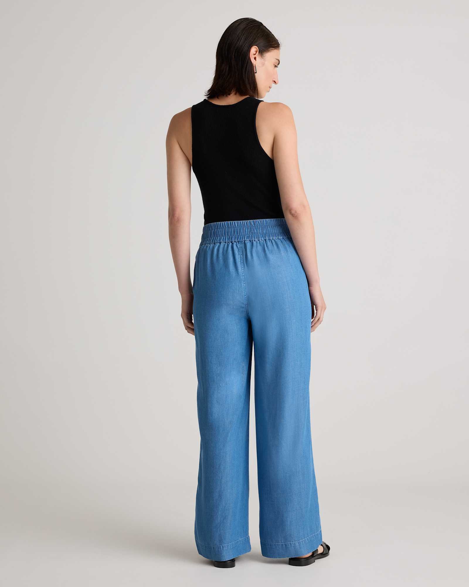 Pull-On Tencel Chambray Pants - 图片 6