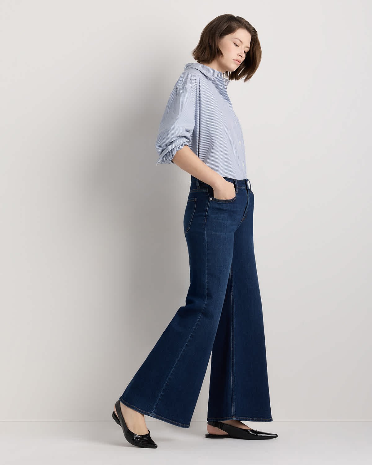 Bella Stretch Palazzo Jeans - 图片 5