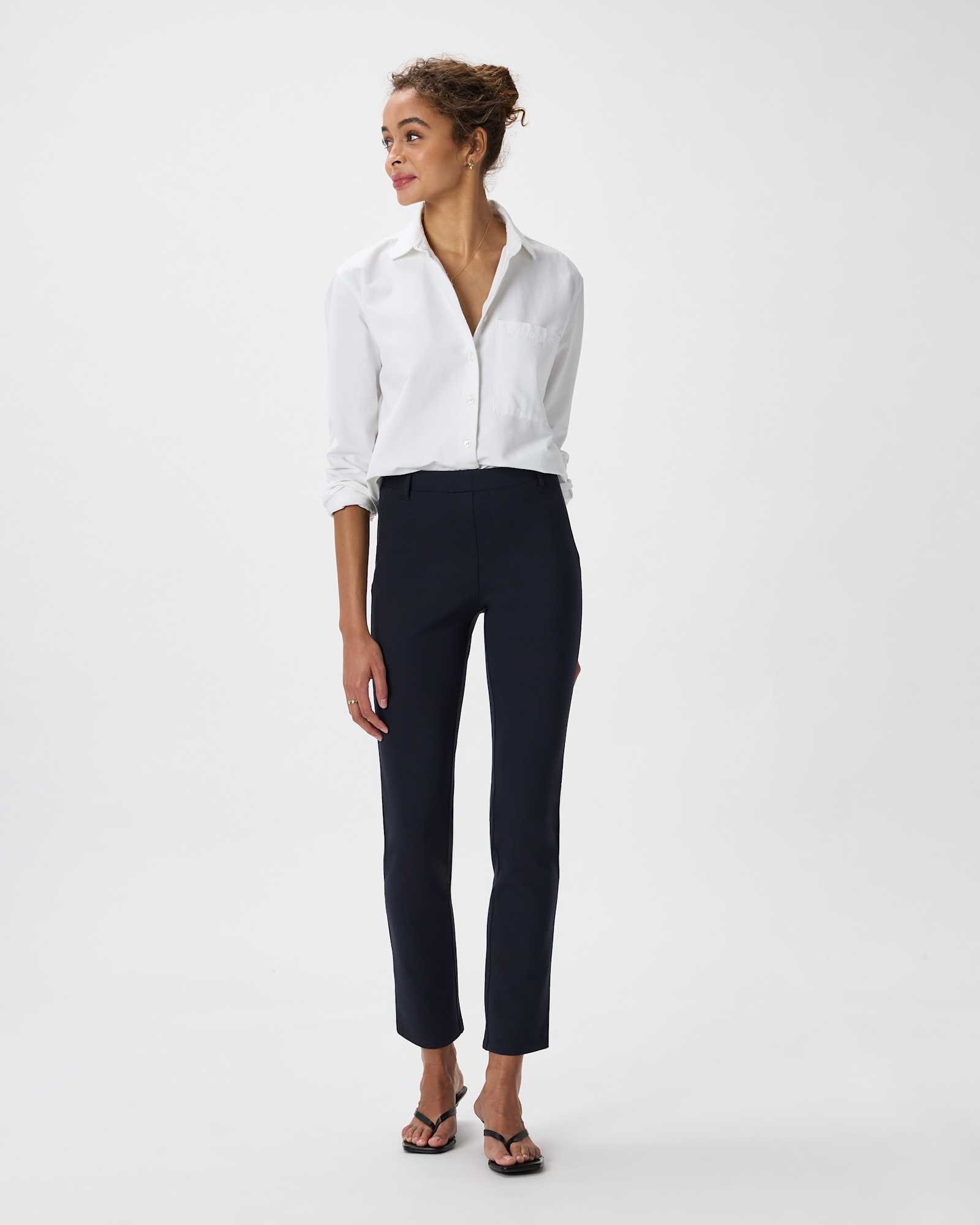 Ultra-Stretch Ponte Straight Leg Pants - Petite 26" inseam - 图片 3