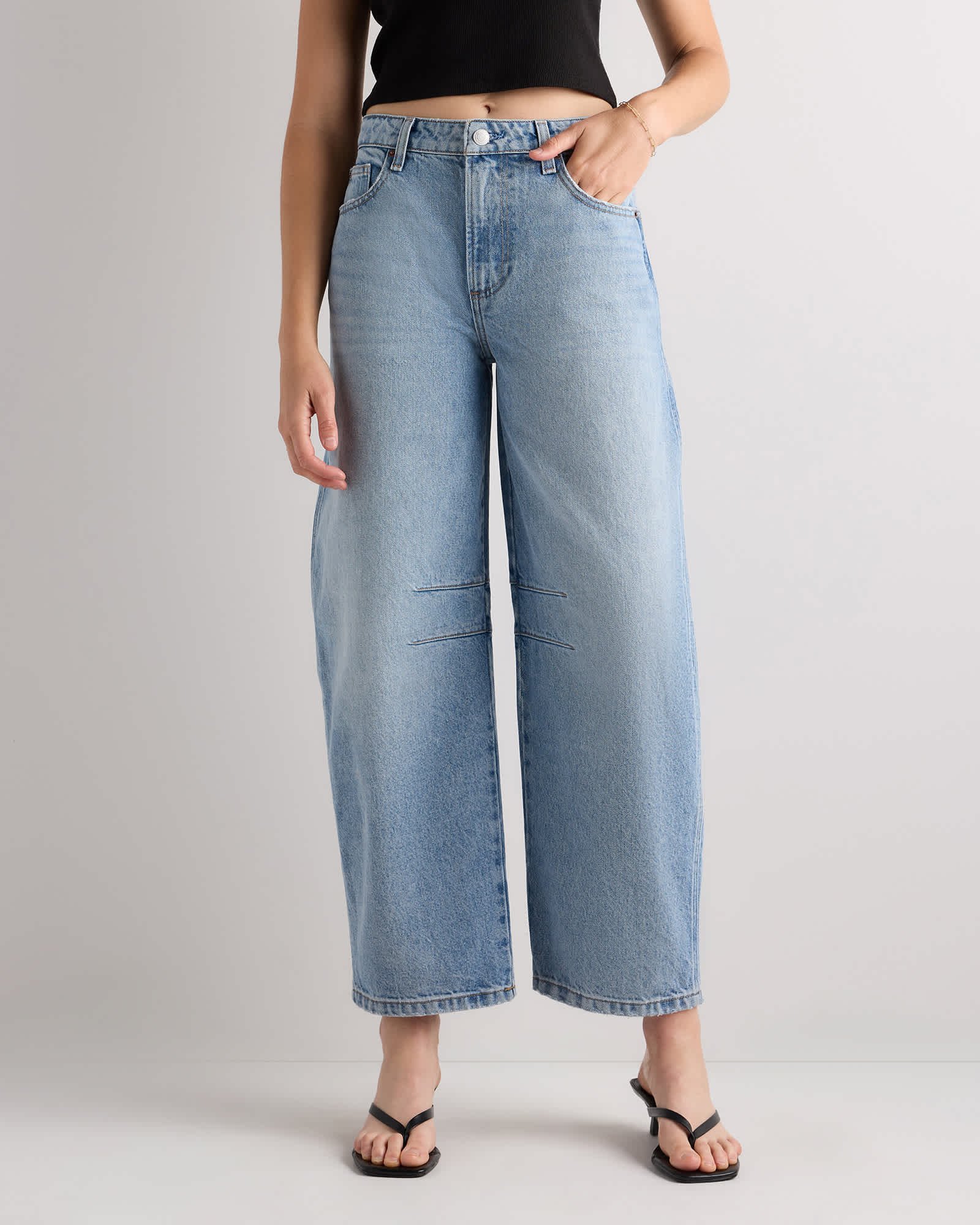 Maya Rigid Darted Barrel Jeans