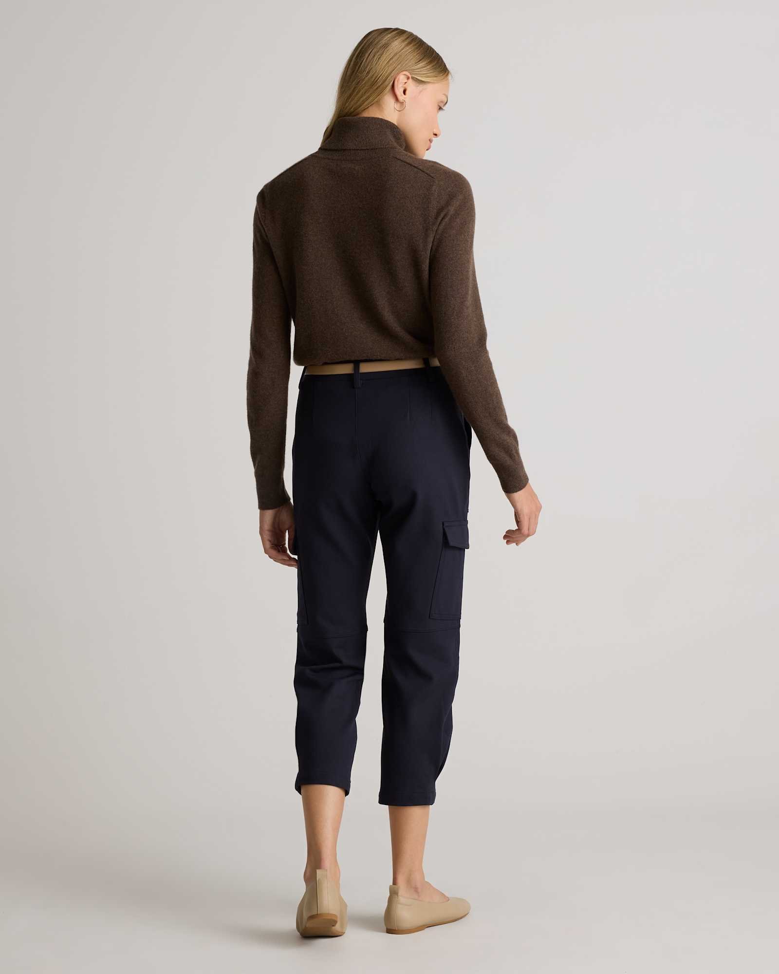 Women's Ultra Stretch Ponte Tapered Cargo Pants - 图片 7