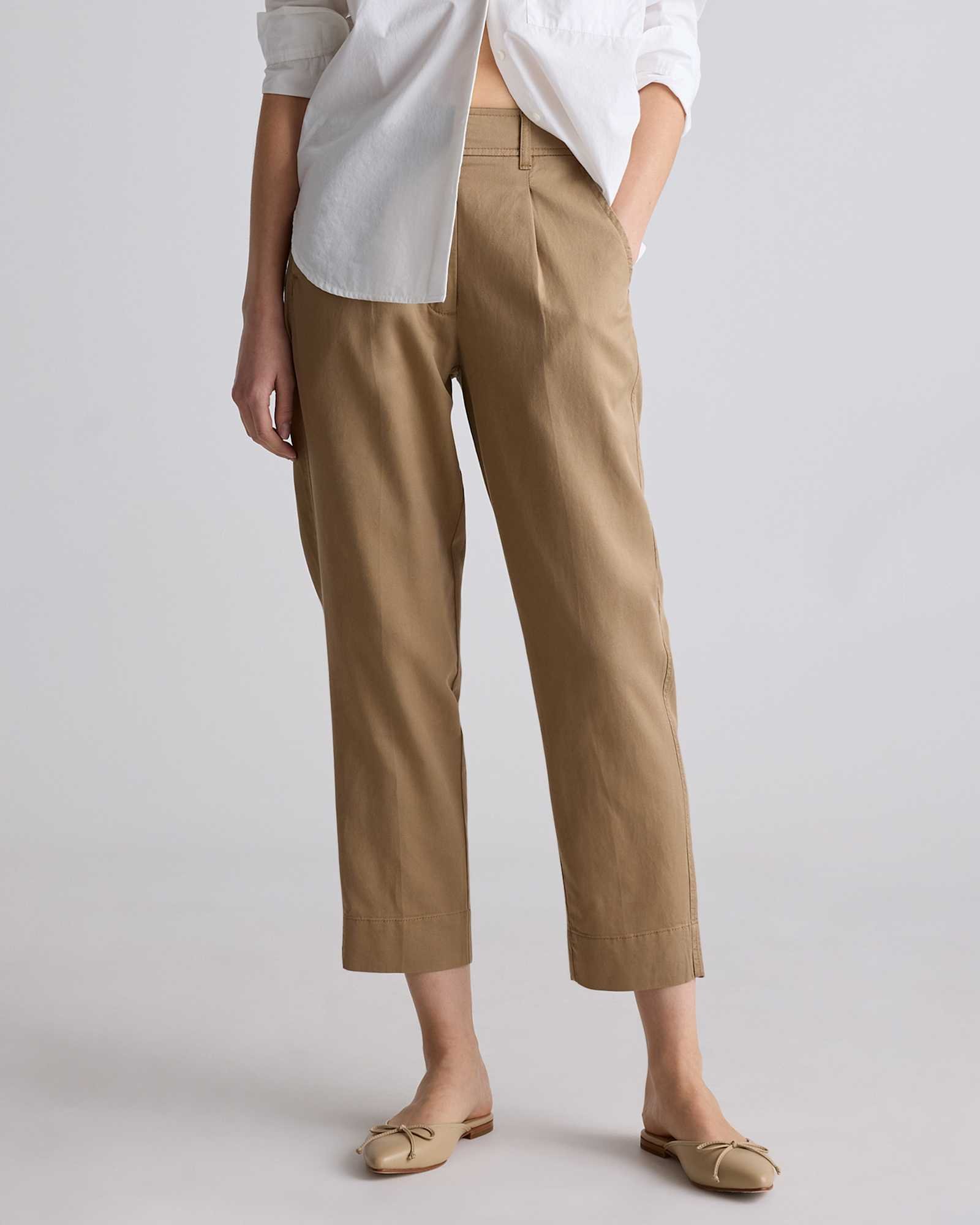 Drapey Twill Tapered Trouser