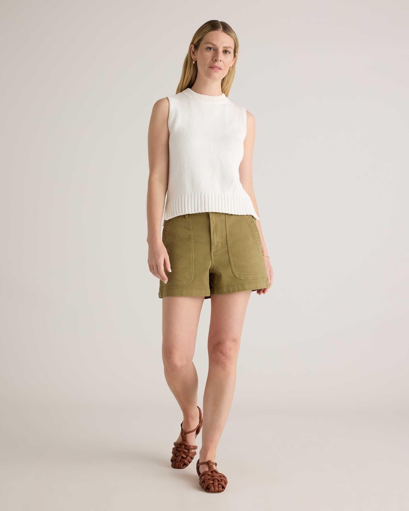 Women's Organic Stretch Cotton Twill Utility Short - 图片 2