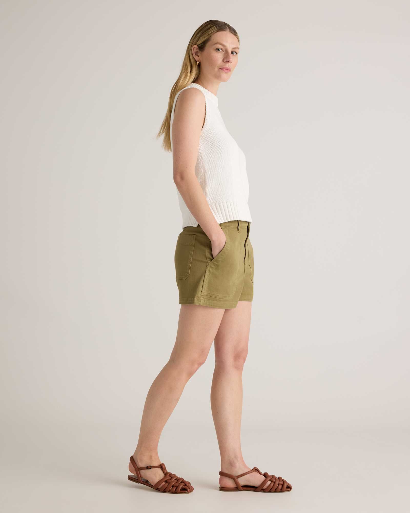 Women's Organic Stretch Cotton Twill Utility Short - 图片 4