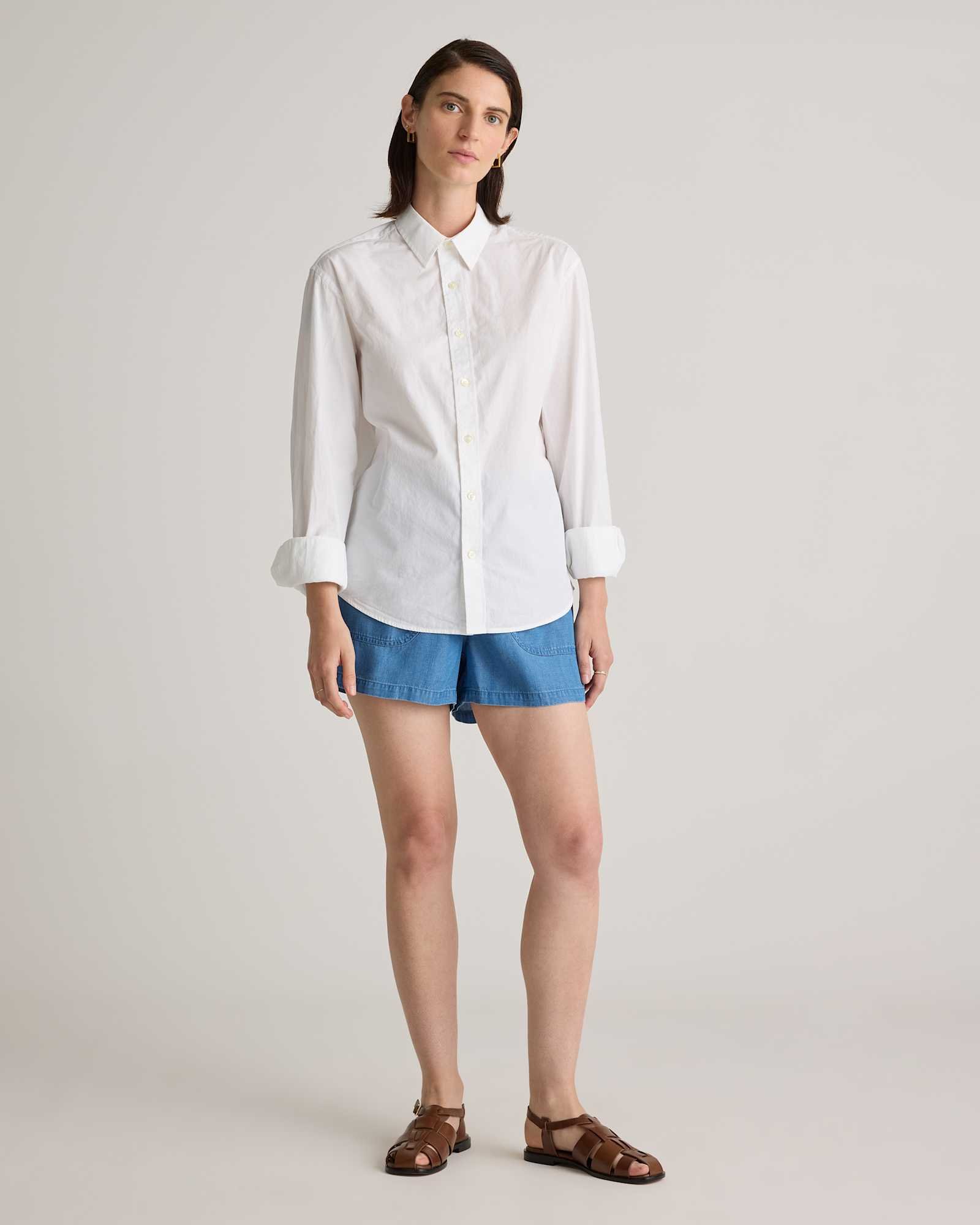 Pull-On Tencel Chambray Short - 图片 2