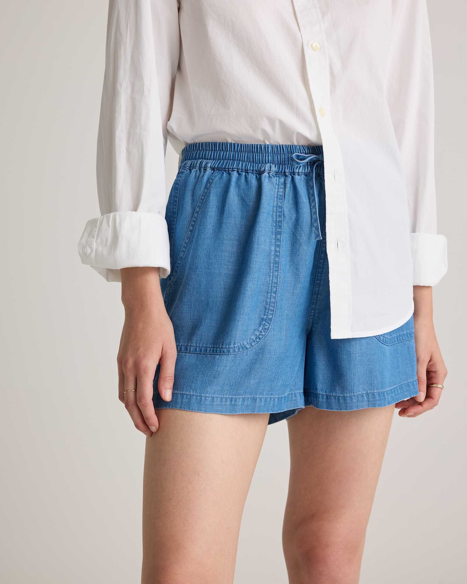 Pull-On Tencel Chambray Short - 图片 5