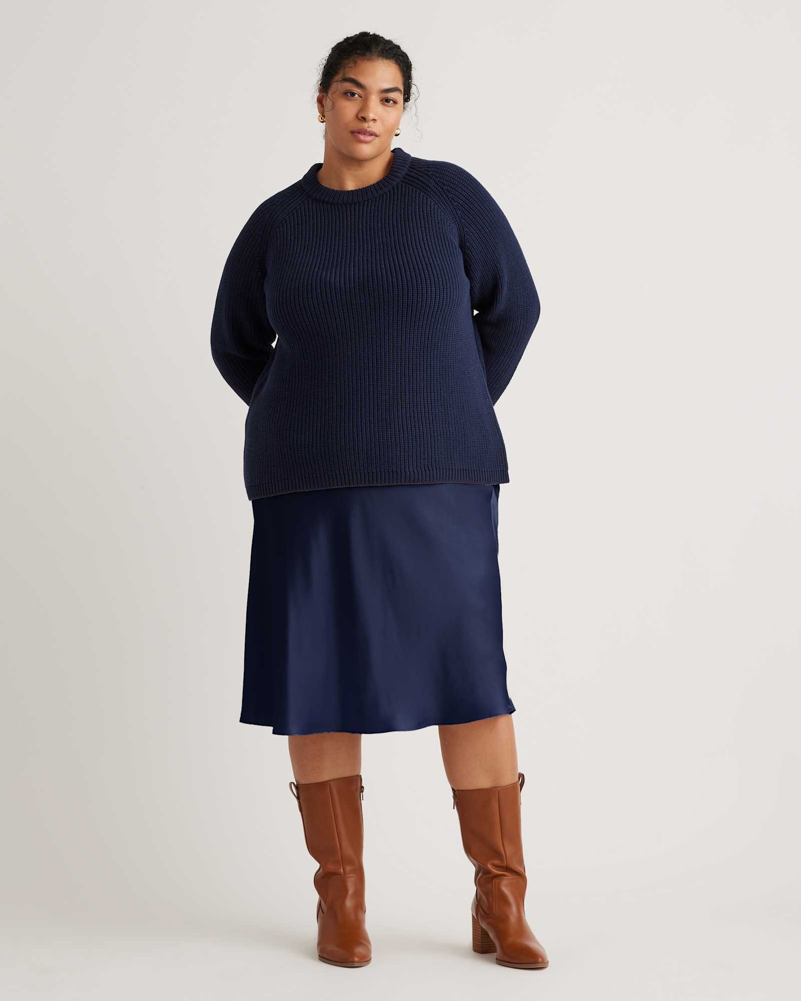 100% Washable Silk Skirt - Plus Size - 图片 2