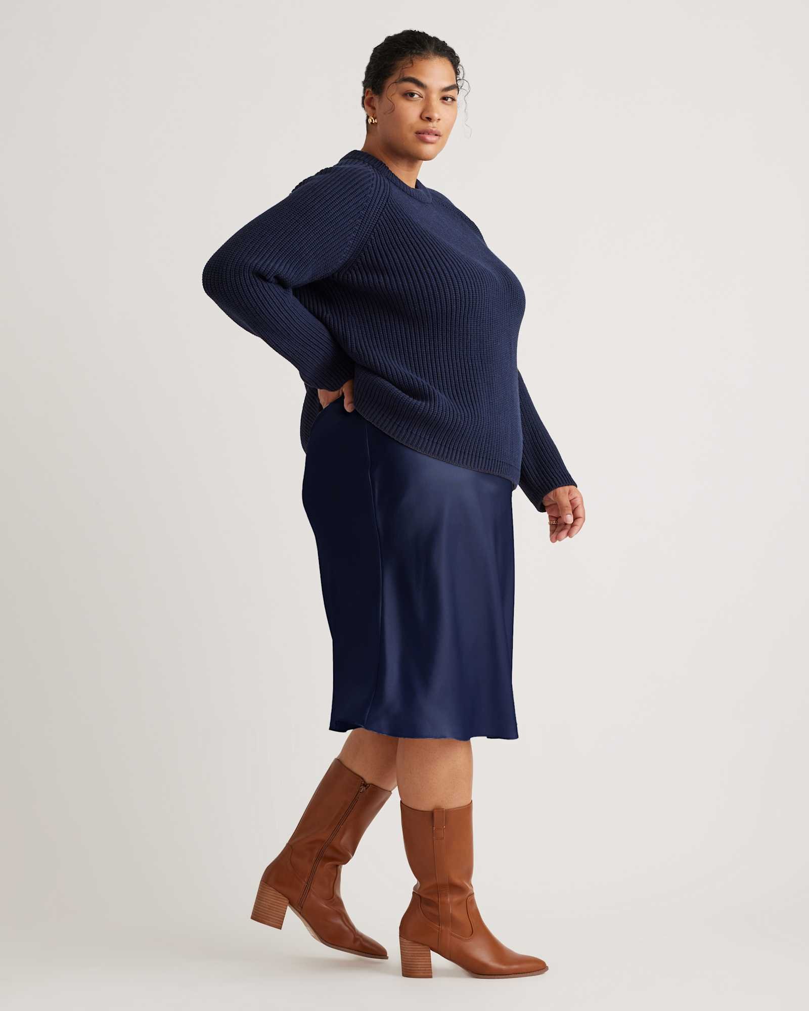 100% Washable Silk Skirt - Plus Size - 图片 3