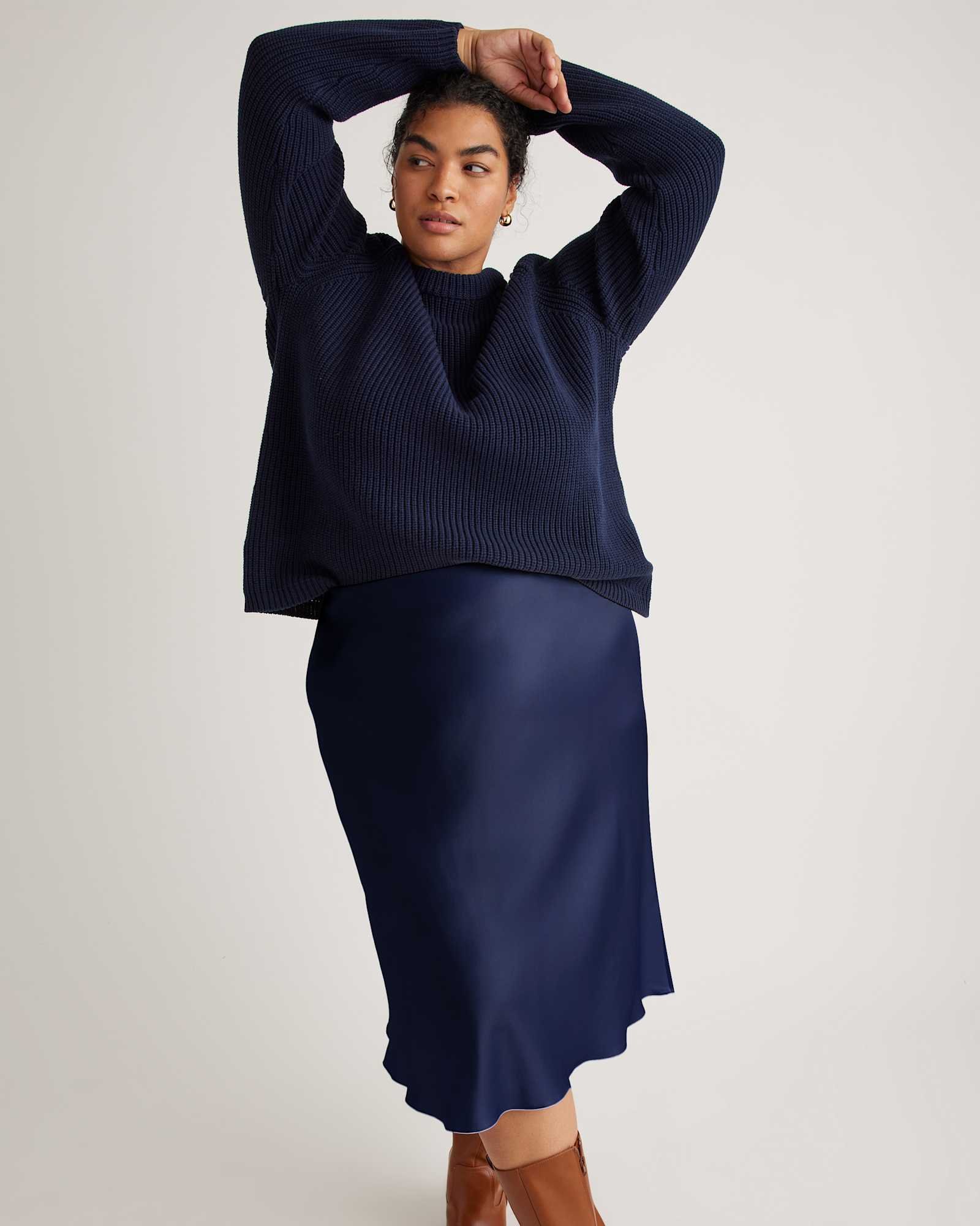 100% Washable Silk Skirt - Plus Size - 图片 5