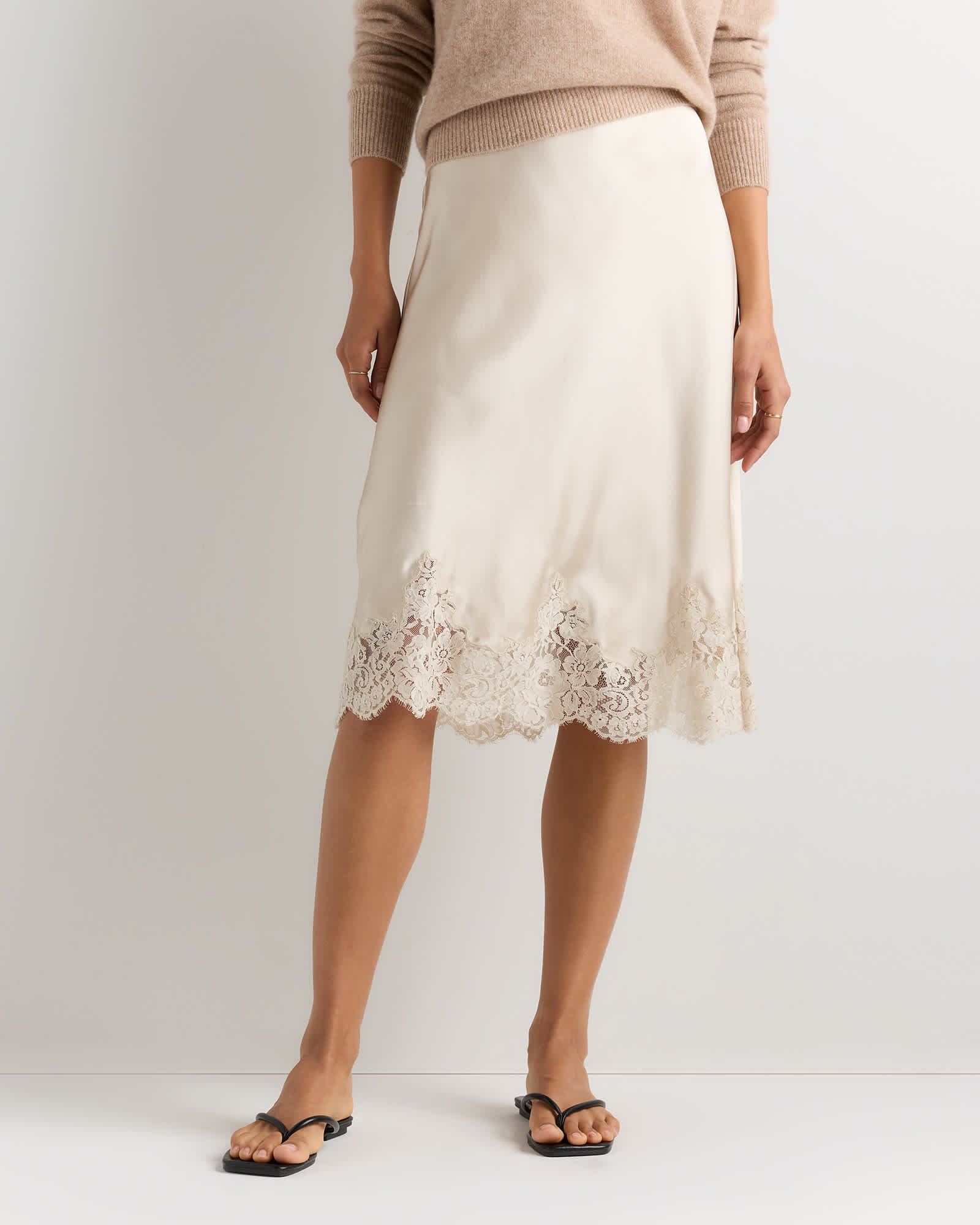100% Washable Silk Lace Skirt