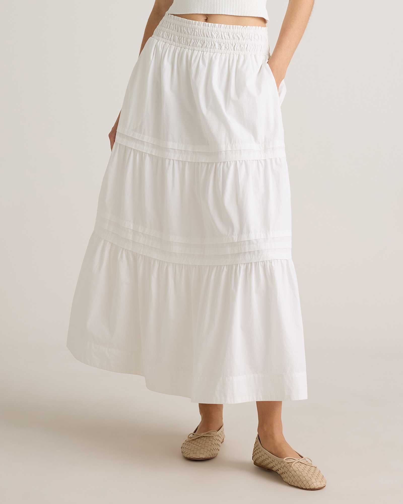 100% Organic Cotton Tiered Maxi Skirt