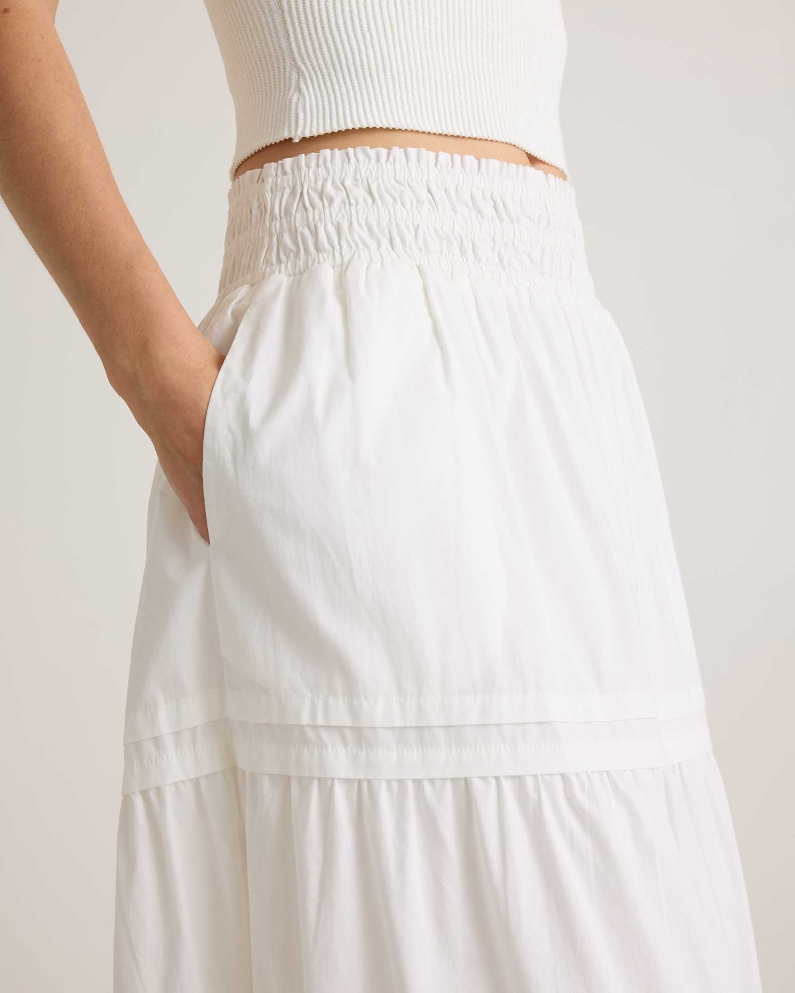 100% Organic Cotton Tiered Maxi Skirt - 图片 5