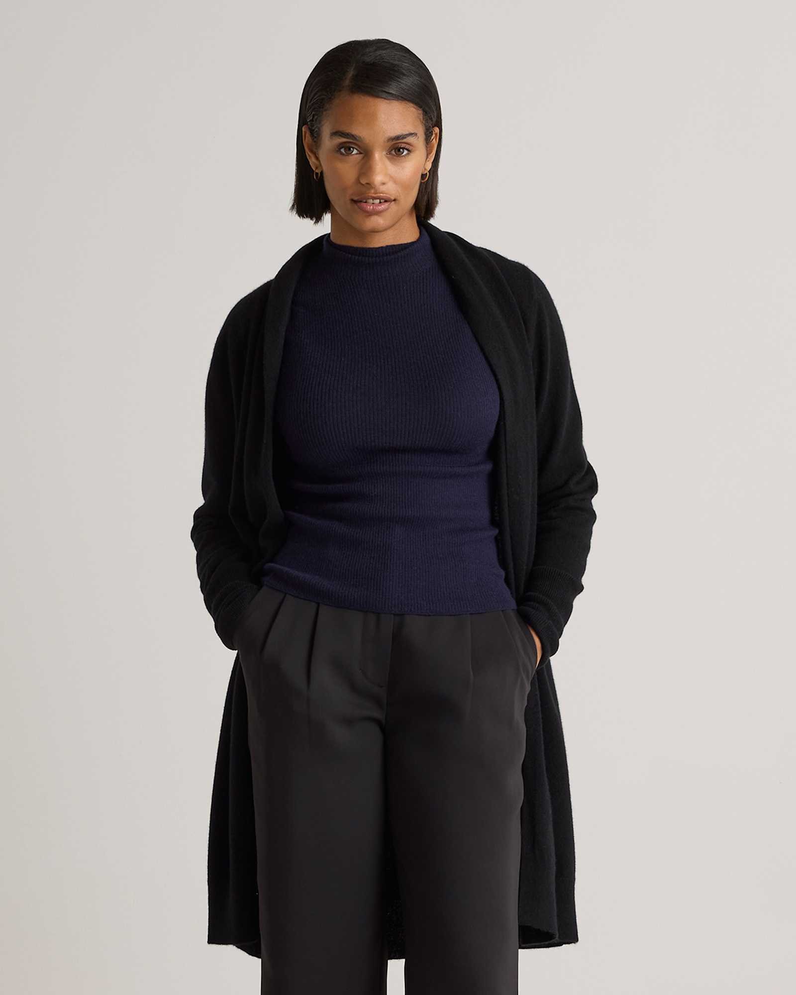 Mongolian Cashmere Duster Cardigan Sweater