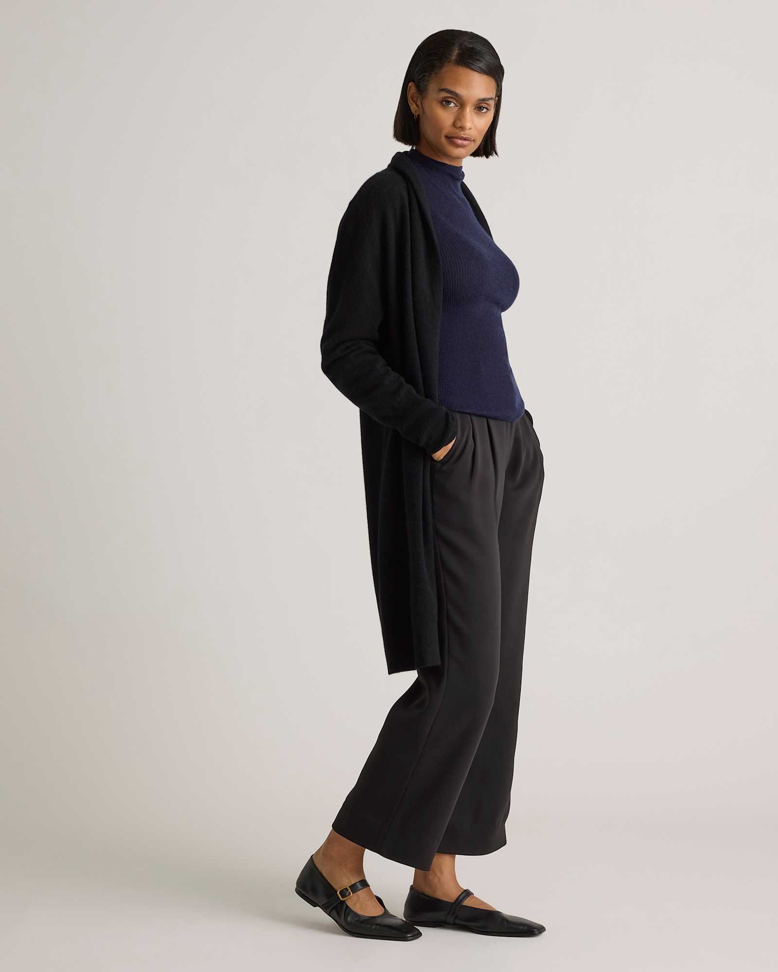 Mongolian Cashmere Duster Cardigan Sweater - 图片 4