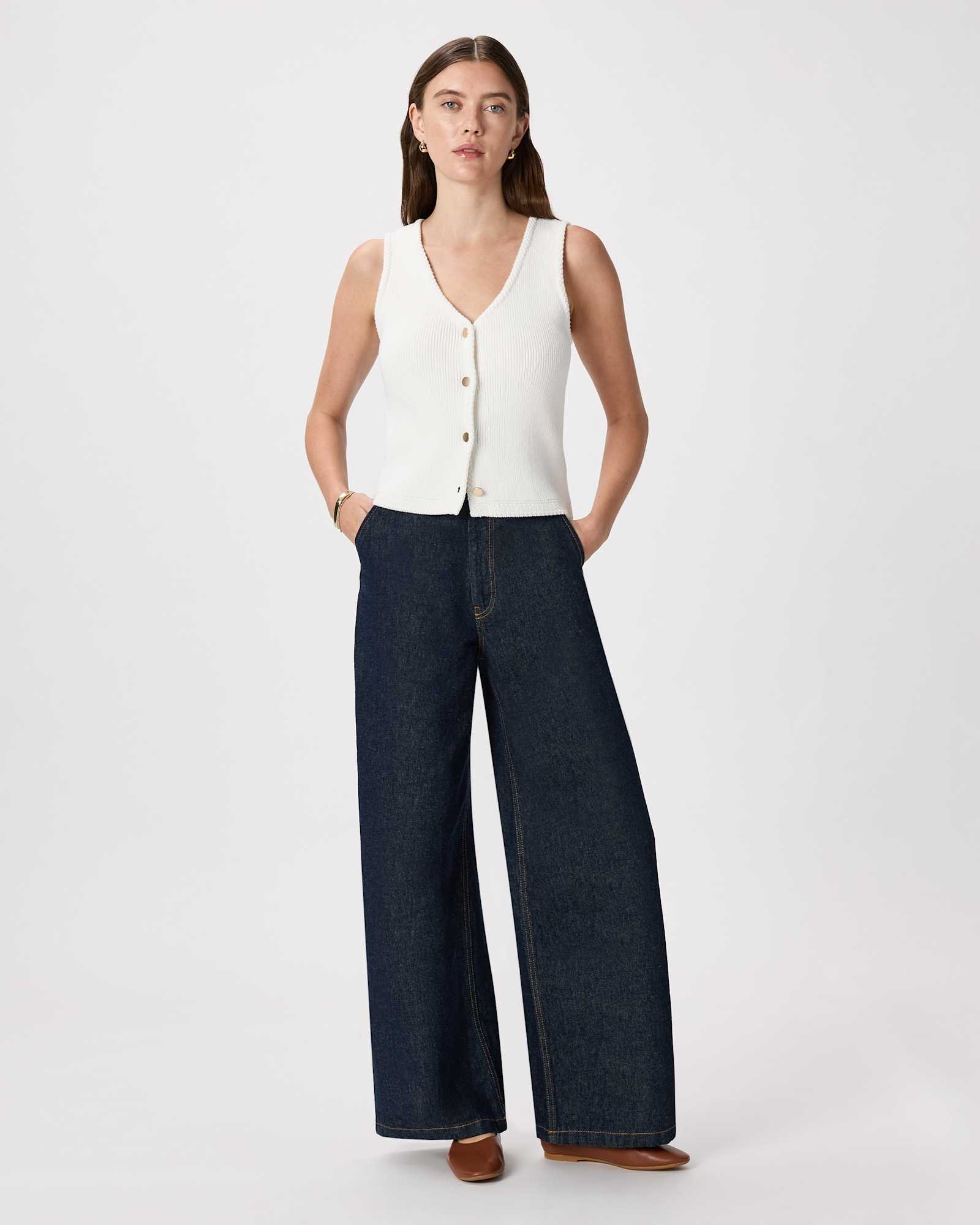 100% Organic Cotton Sweater Vest Tank - 图片 2