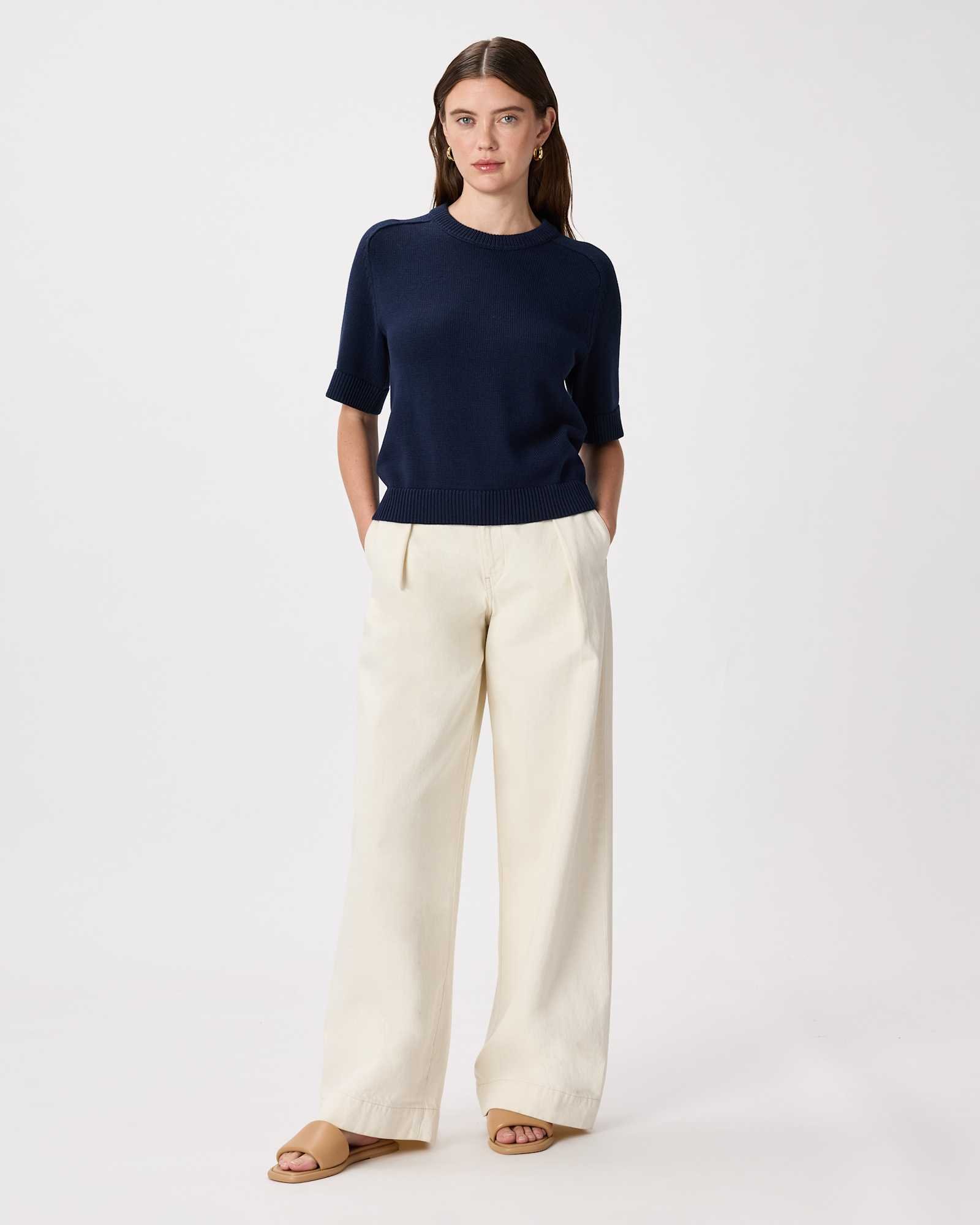100% Organic Cotton Sweater Tee - 图片 2