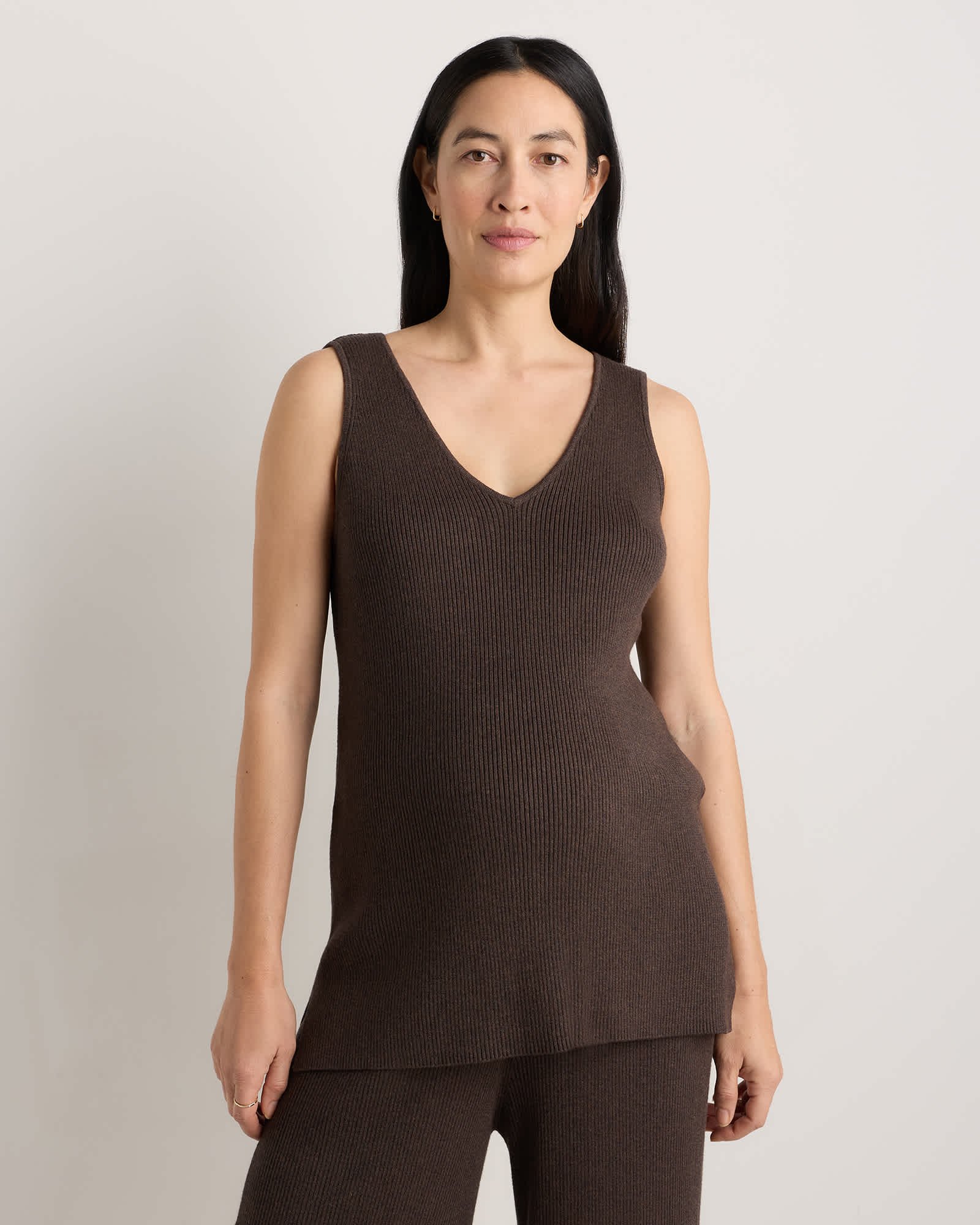 Cotton Cashmere Maternity and Nursing V-Neck Tank - Maternity