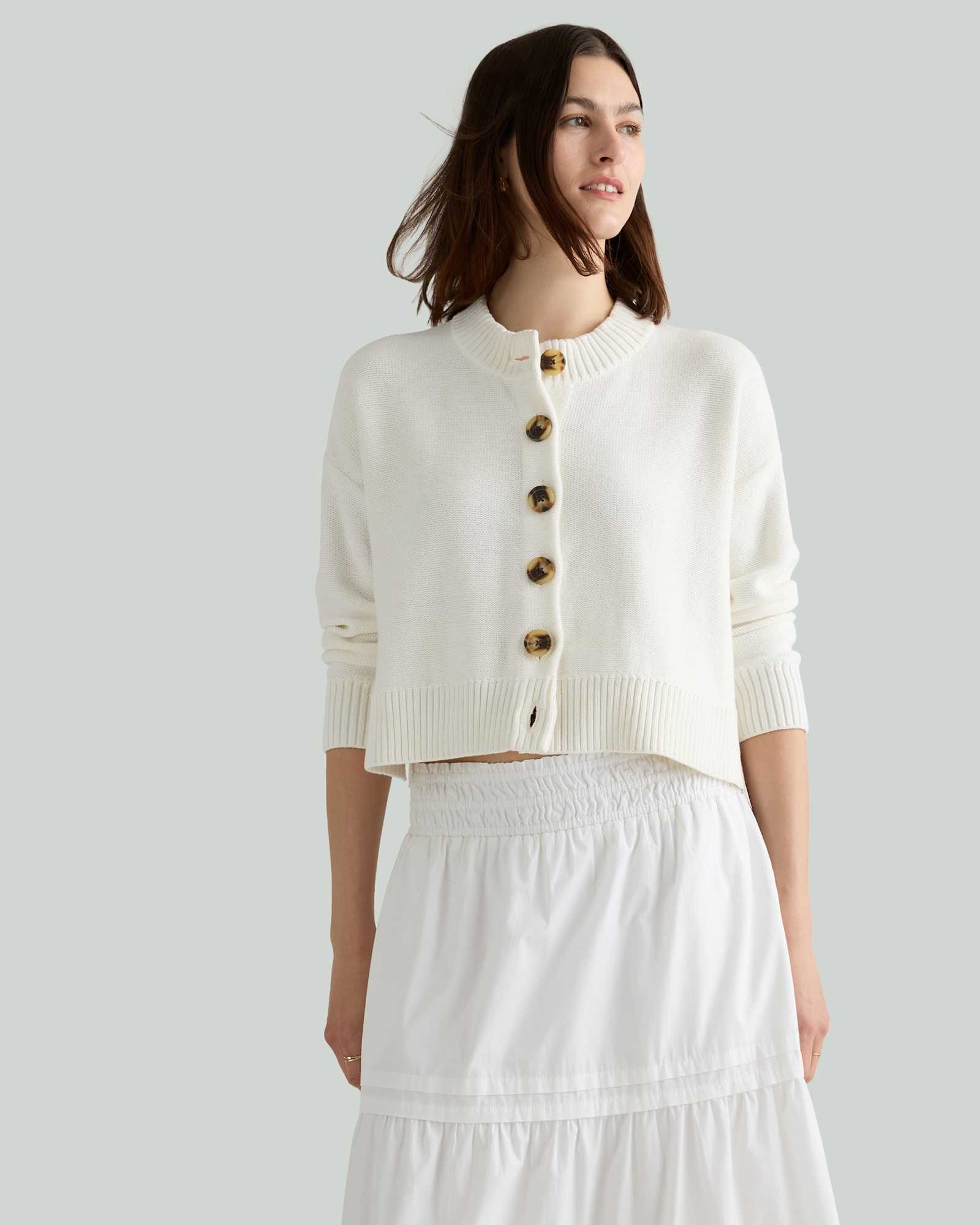 100% Organic Cotton Cropped Cardigan