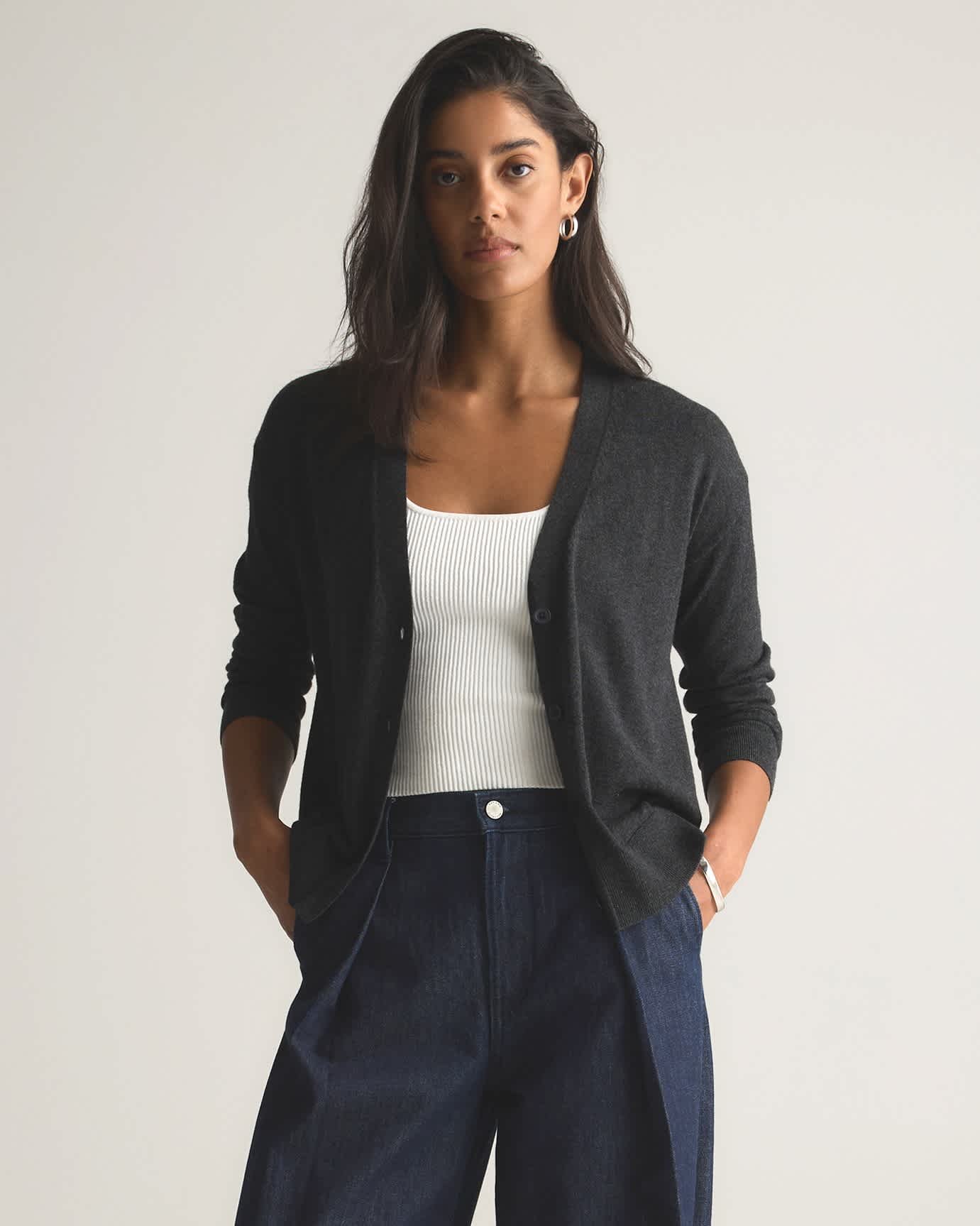 Lightweight Cotton Cashmere Cardigan