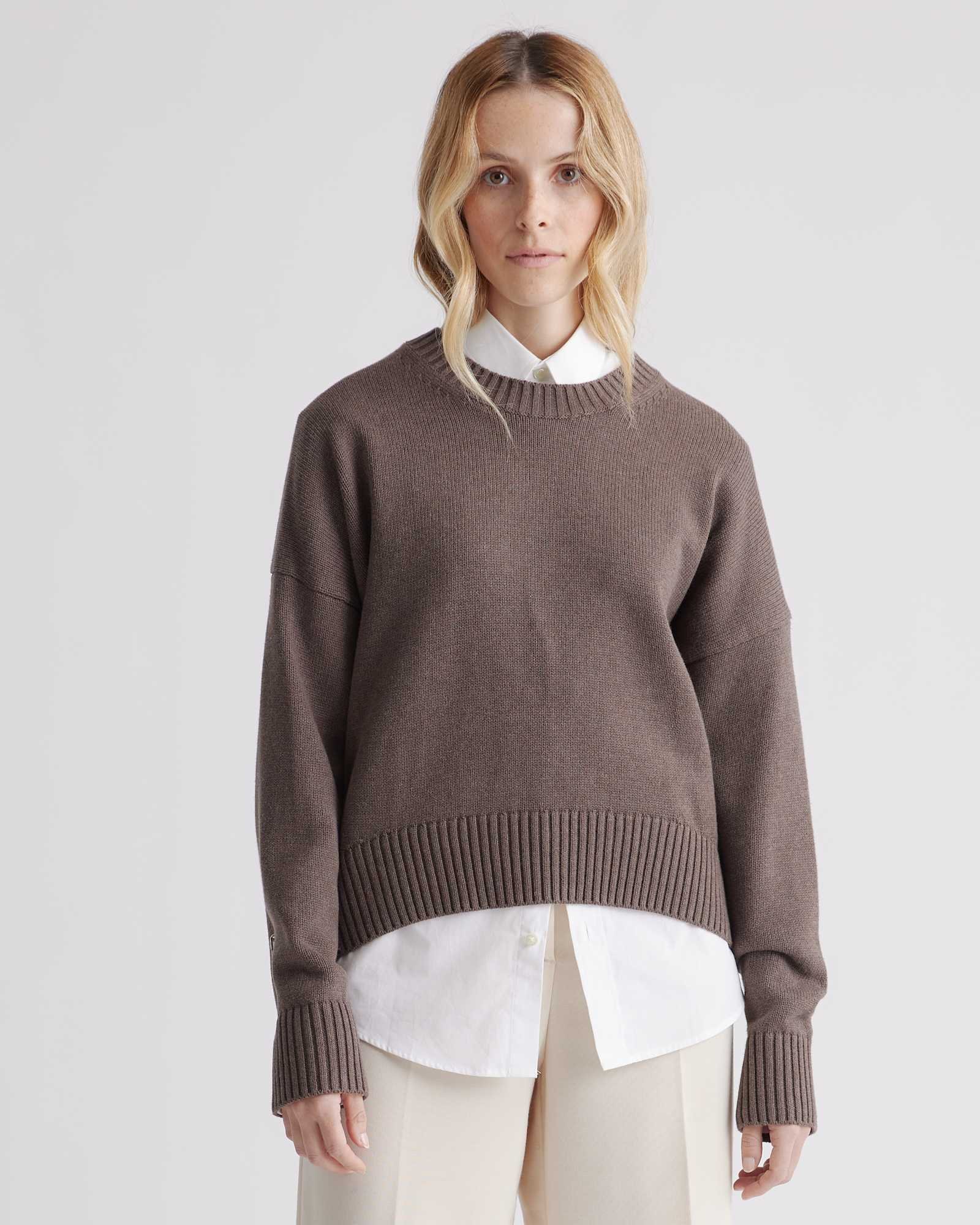 100% Organic Cotton Boyfriend Crew Sweater