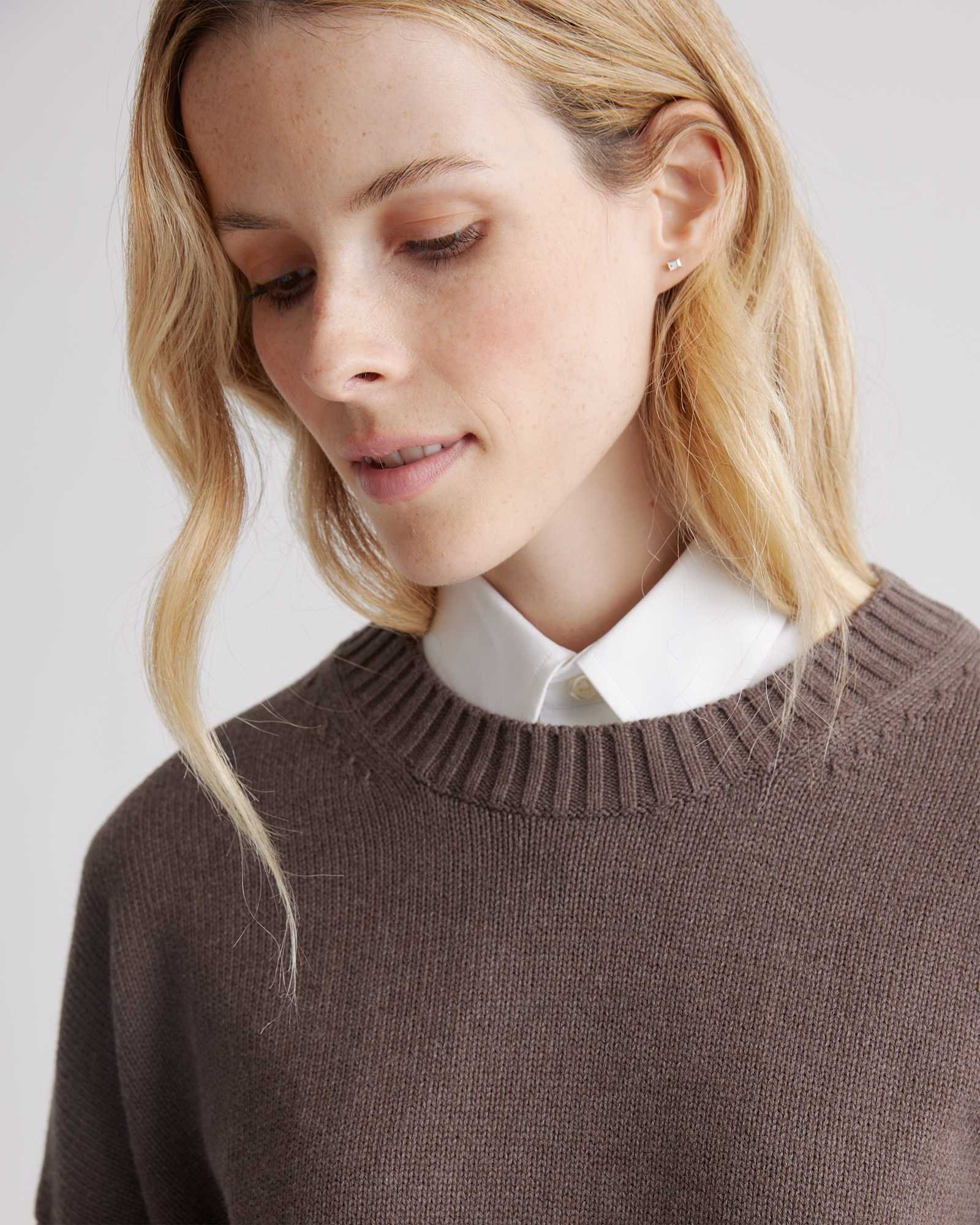 100% Organic Cotton Boyfriend Crew Sweater - 图片 4