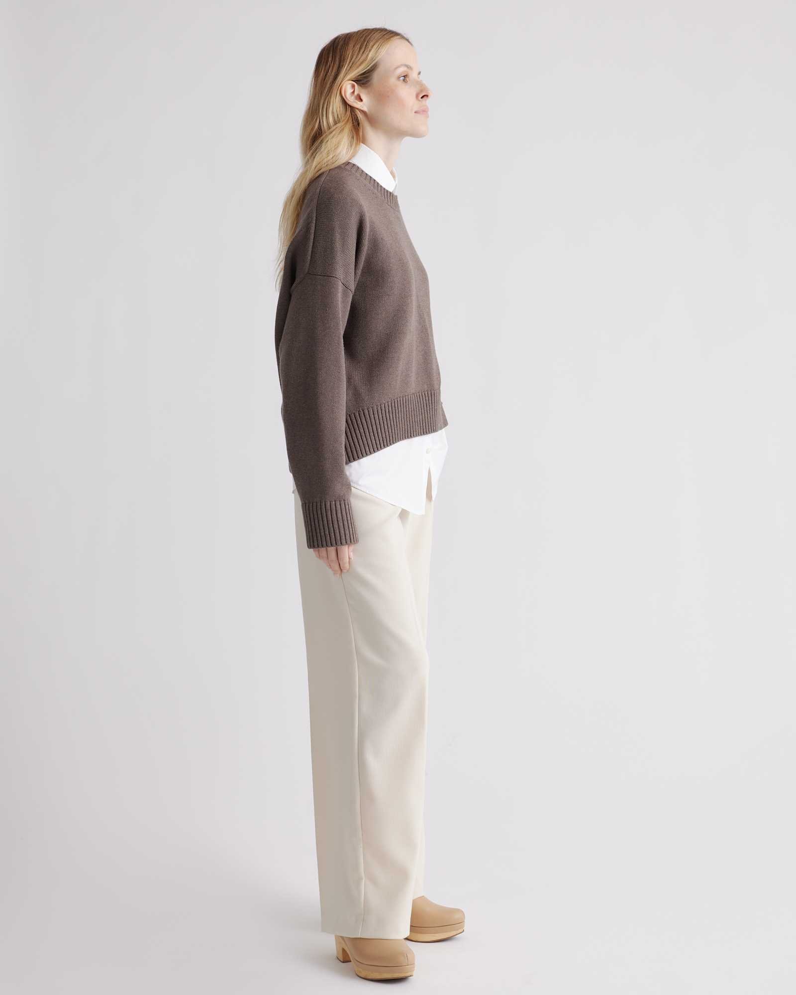 100% Organic Cotton Boyfriend Crew Sweater - 图片 6