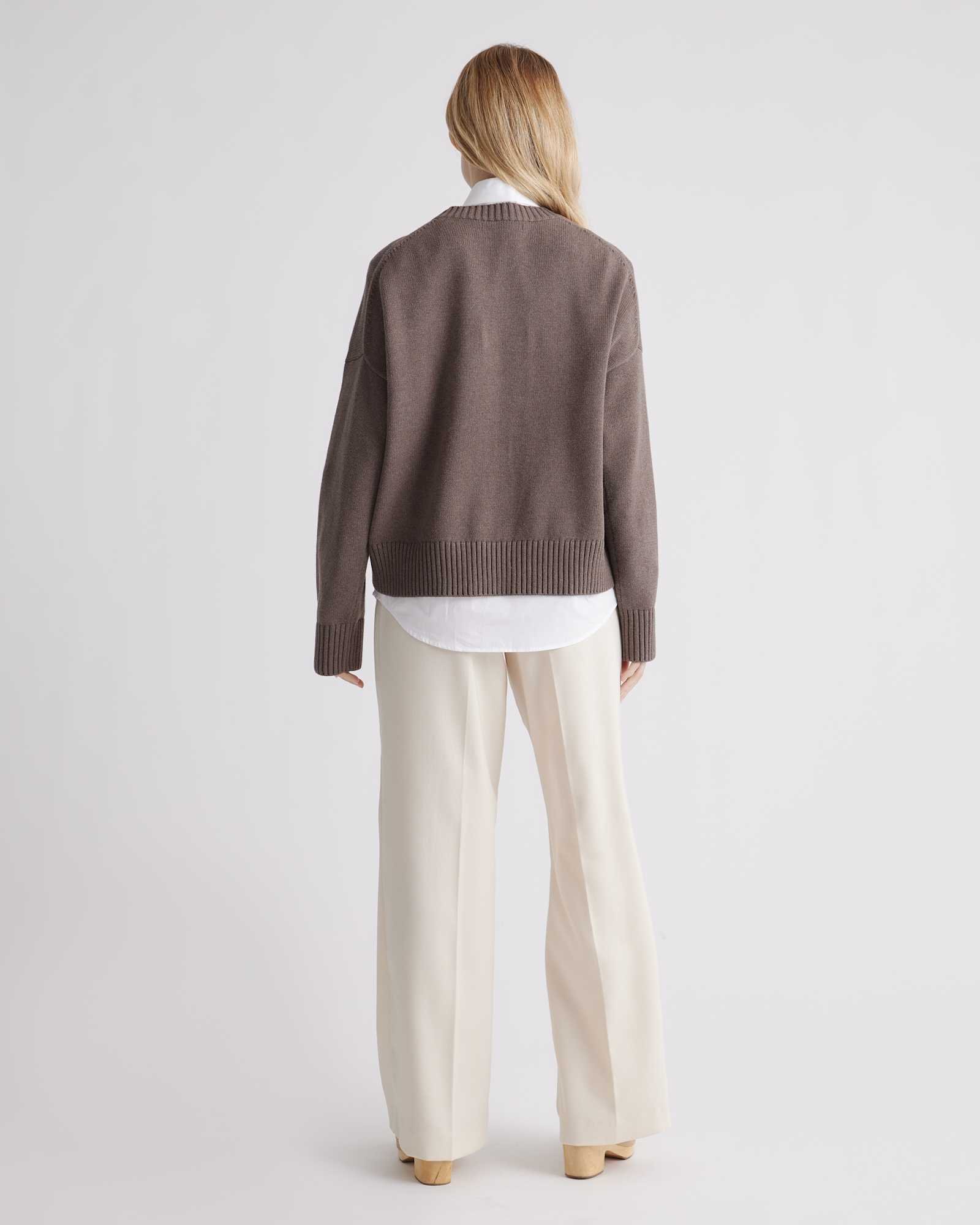 100% Organic Cotton Boyfriend Crew Sweater - 图片 7