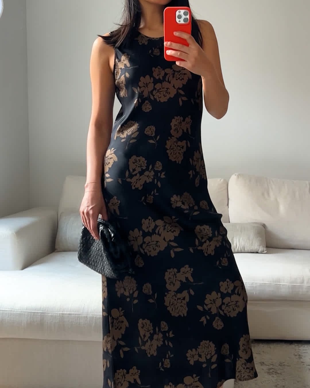 Washable Stretch Silk Tank Midi Dress - 图片 6