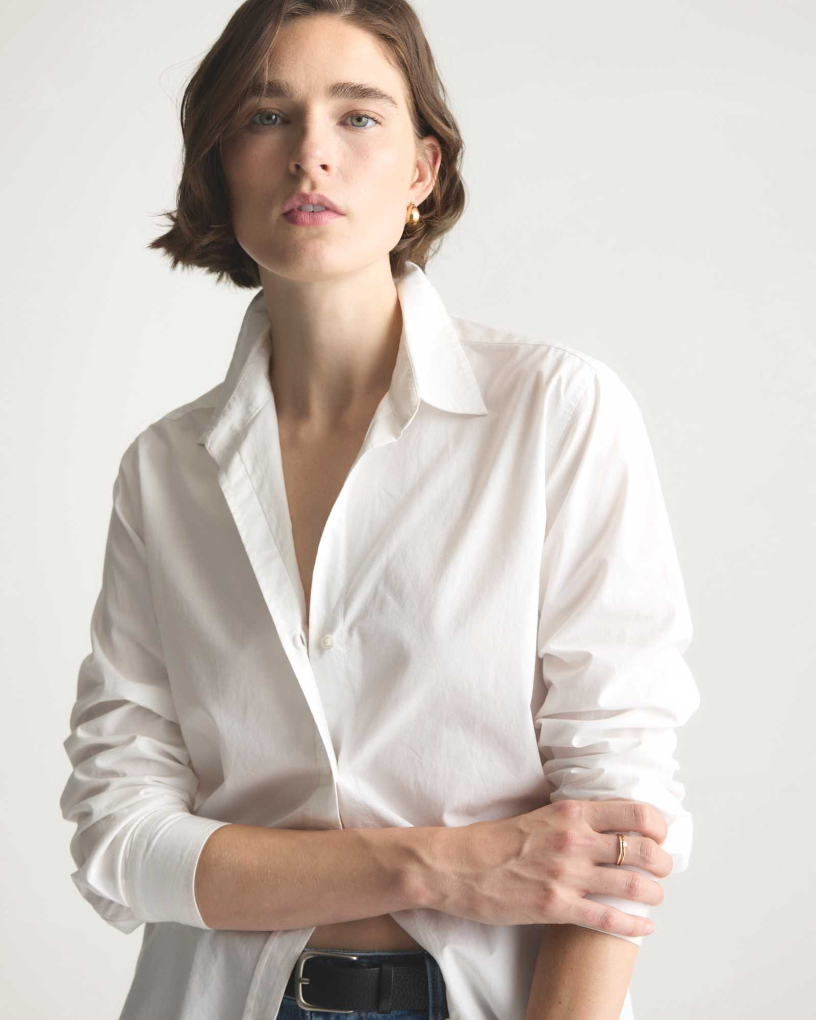 100% Organic Cotton Poplin Long Sleeve Shirt - 图片 6