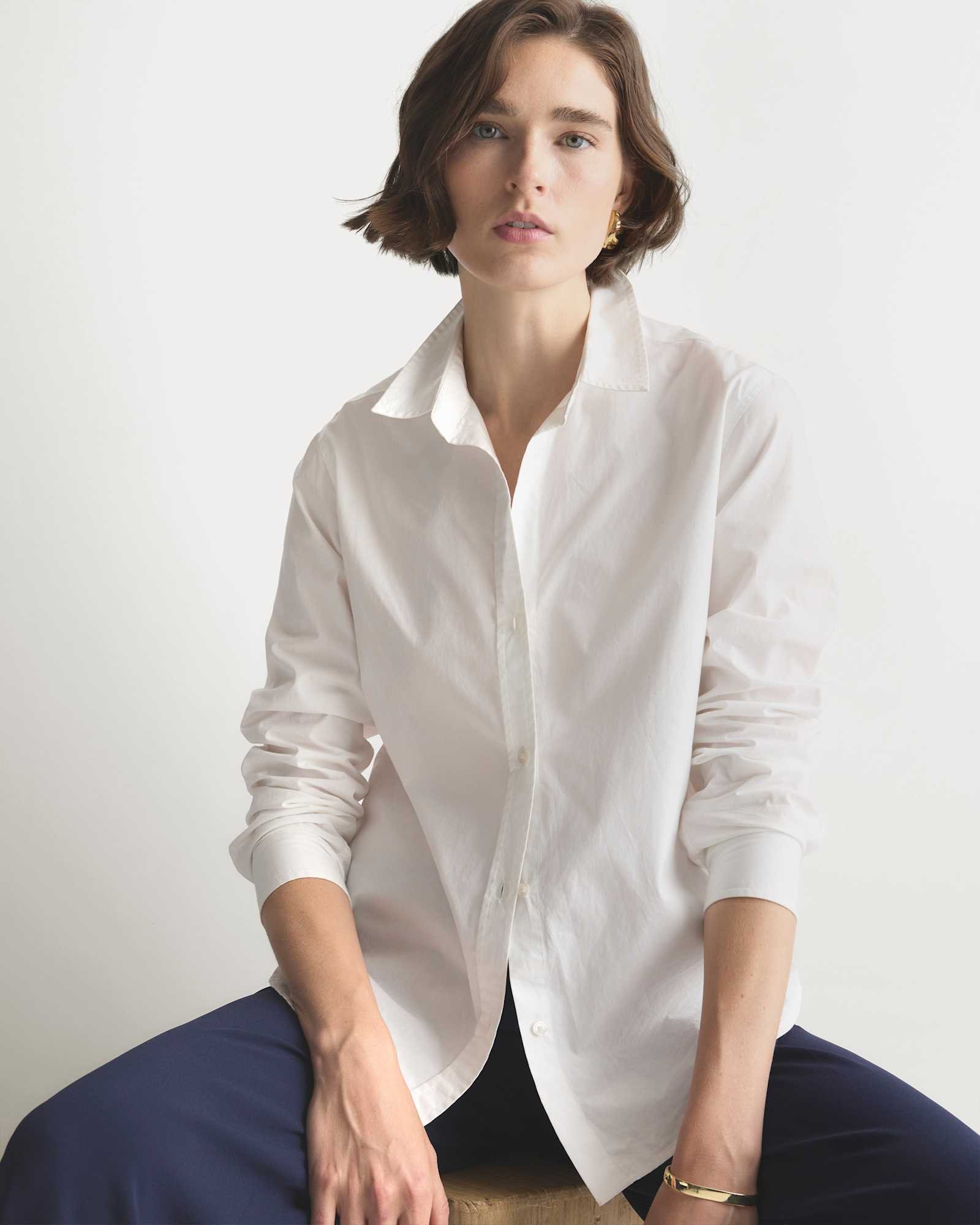 100% Organic Cotton Poplin Long Sleeve Shirt - 图片 3
