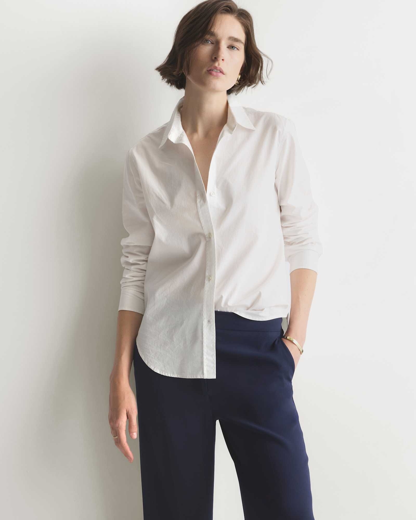 100% Organic Cotton Poplin Long Sleeve Shirt - 图片 4